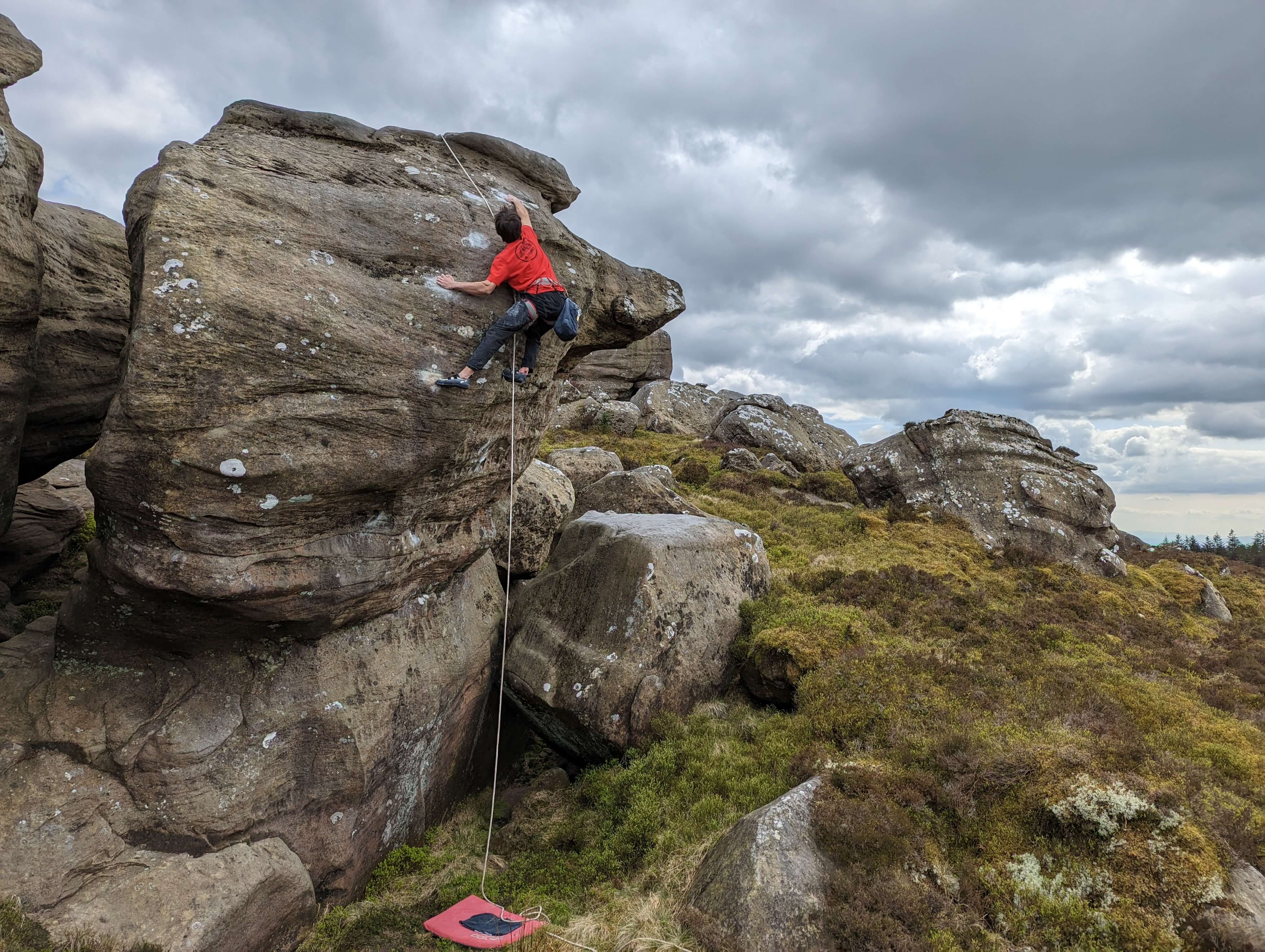 Niky Ceria na primeira repetição de Bombadil - Christiambury (UK). Foto: Dan Varian